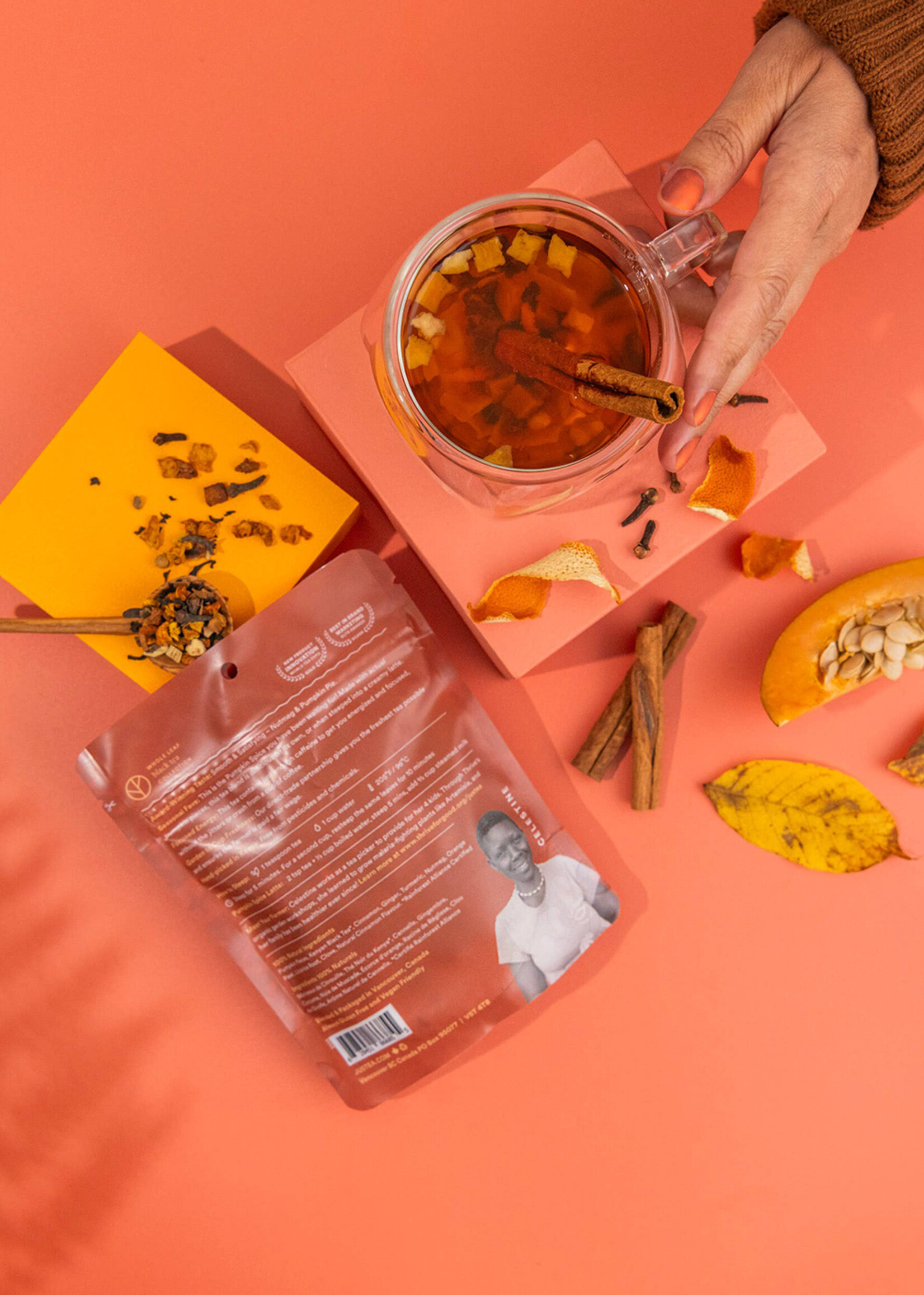 JusTea Pumpkin Spice Loose Leaf Tea