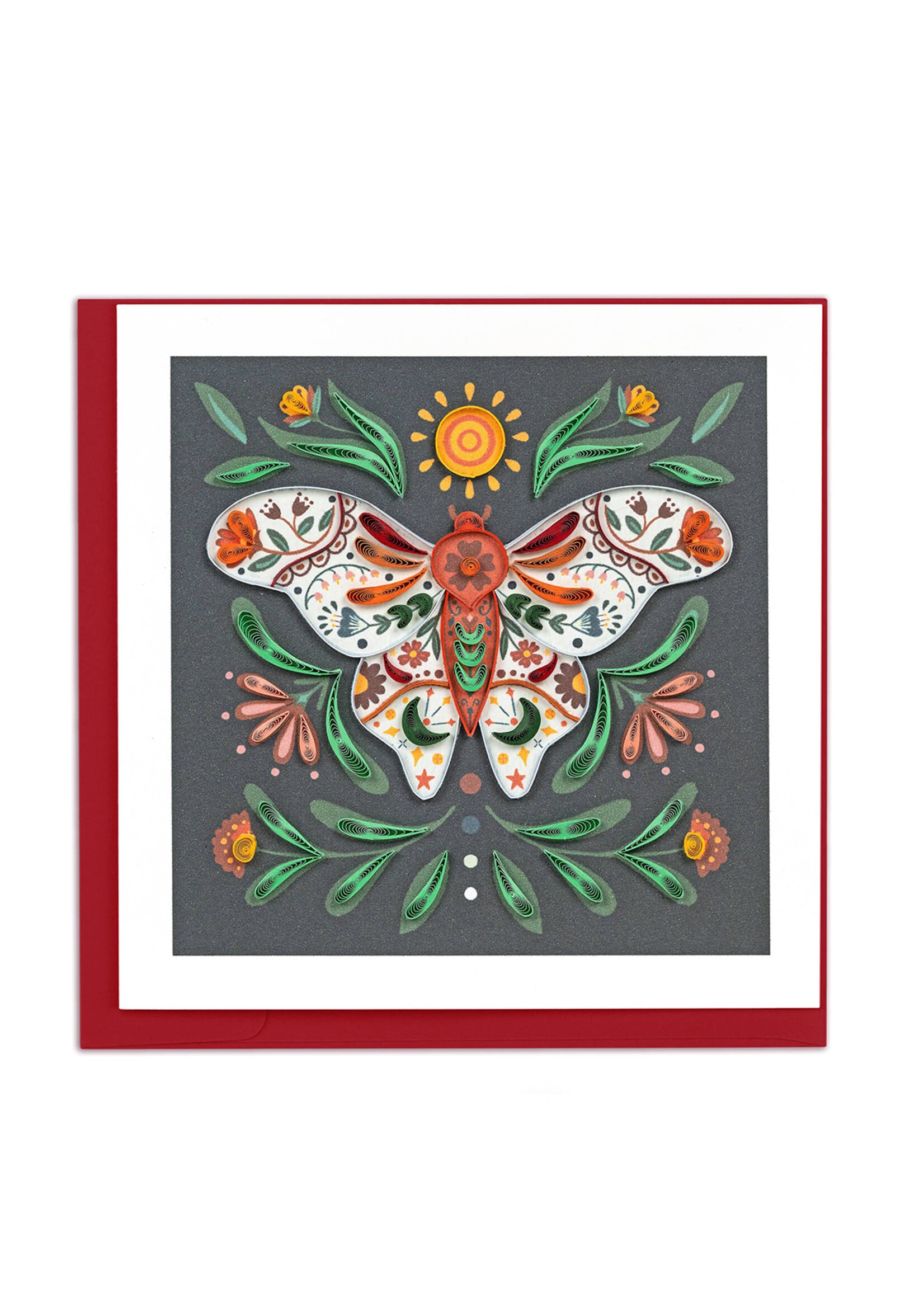 Quilling Cards Cottage Core Moth Quilling Card
