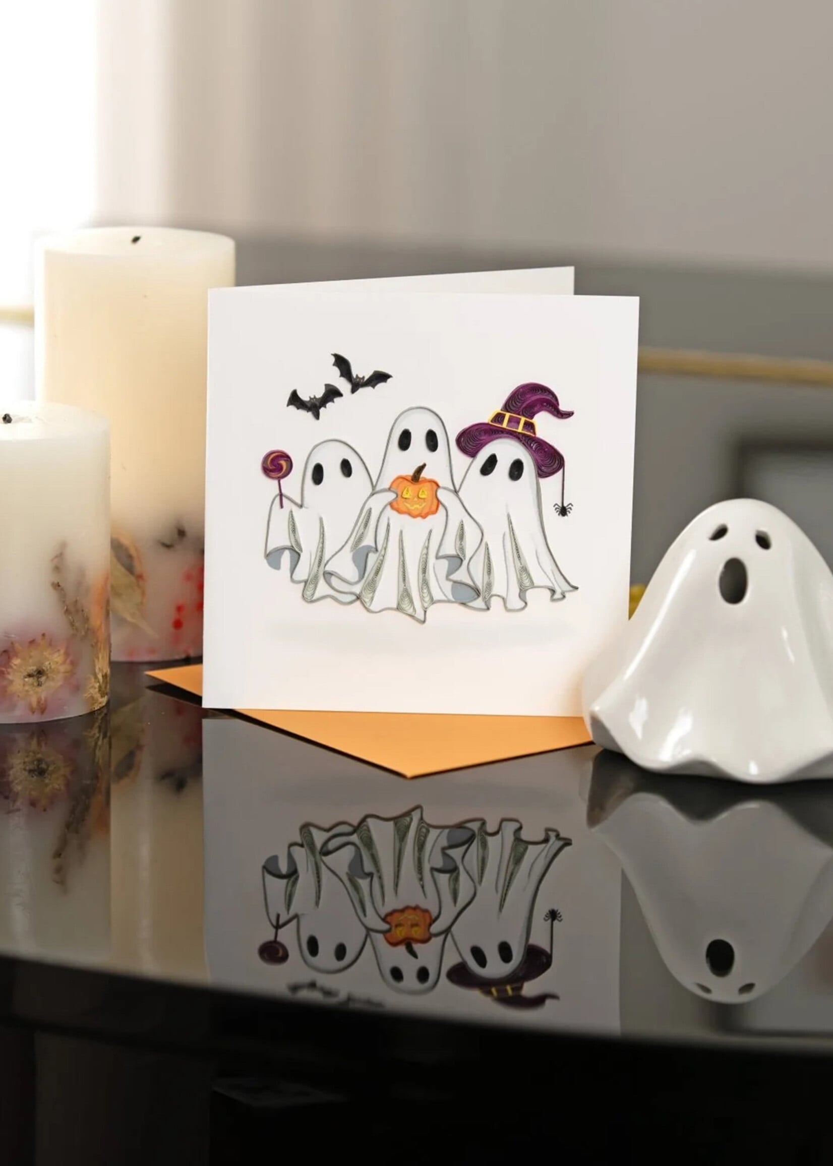 Quilling Cards Ghost Trio Quilling Card