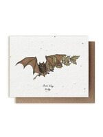 Small Victories Bat and Holly Plantable Card