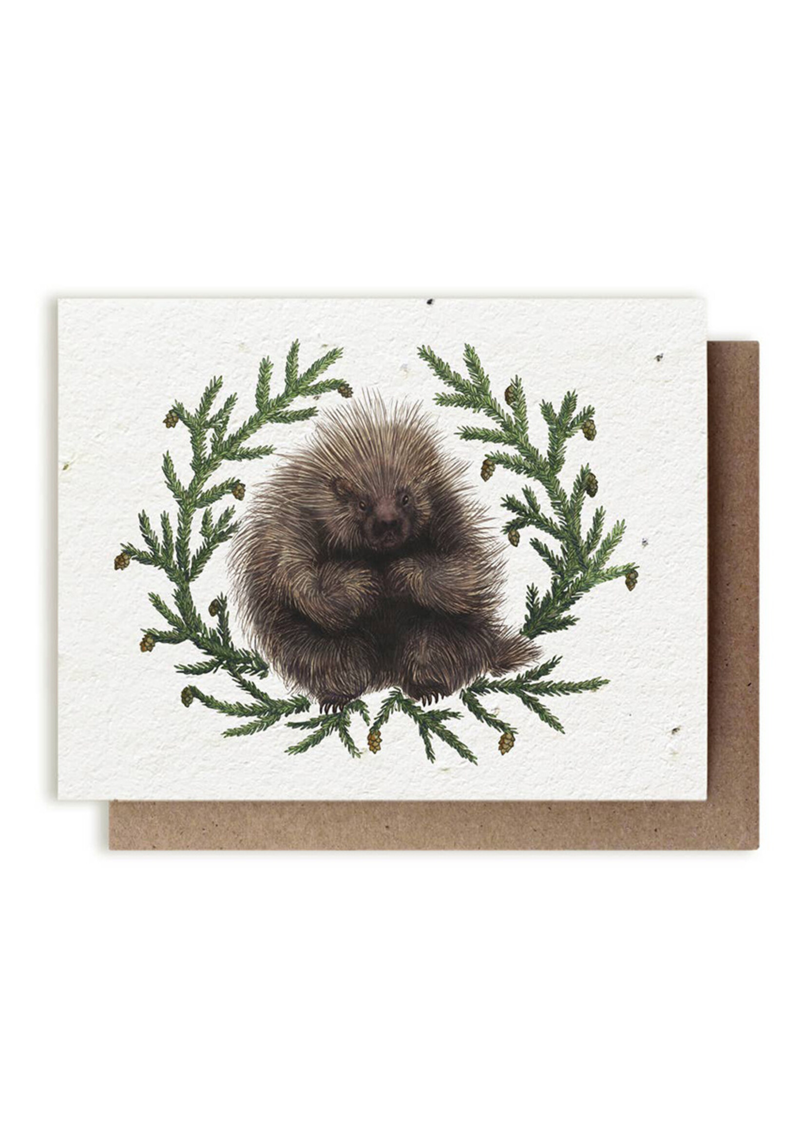 Small Victories Porcupine & Hemlock Plantable Card