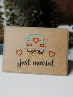 Rosie's Boutique Haiti Just Married Handstitched Card