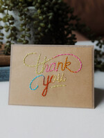 Rosie's Boutique Haiti Thank You Script Handstitched Card