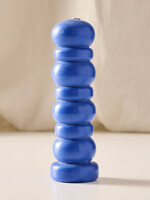 Ten Thousand Villages Subuh Palm Wax Pagoda Candle -  Cobalt