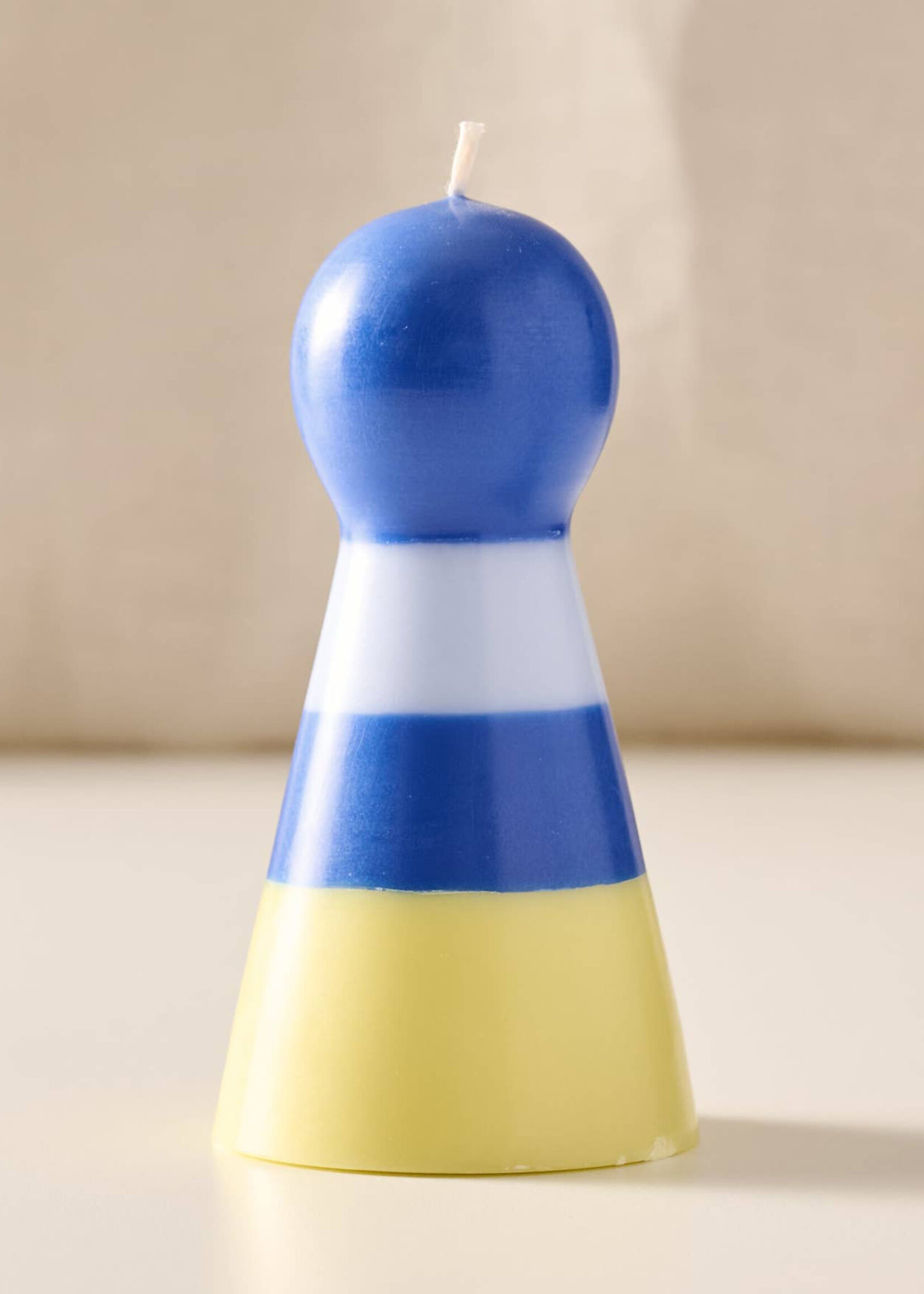 Ten Thousand Villages Balok Palm Wax Pawn - Blue Tones