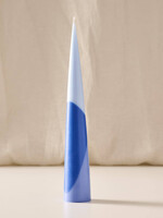 Ten Thousand Villages Esuk Palm Wax Cone Candle - Blue Tones