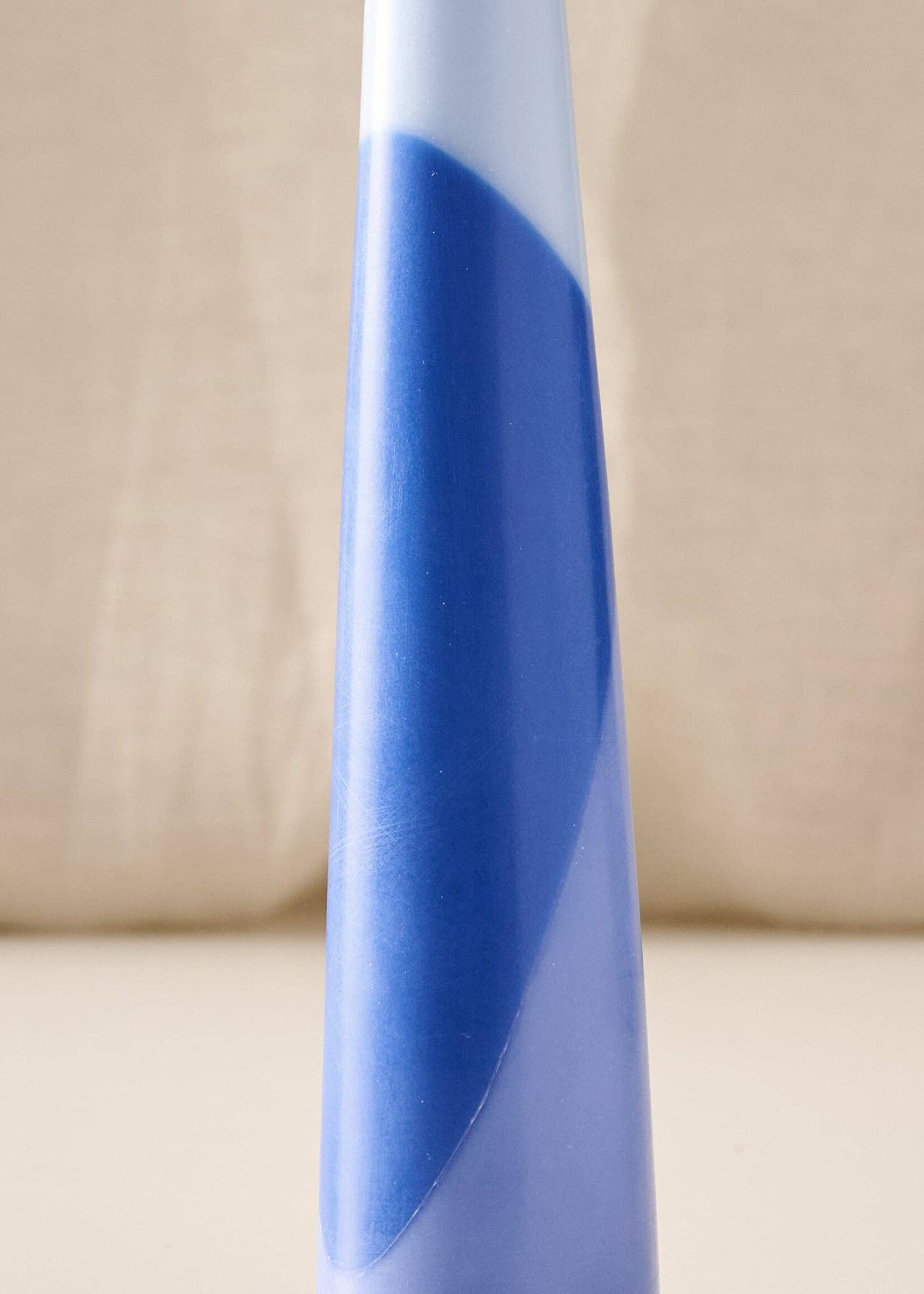 Ten Thousand Villages Esuk Palm Wax Cone Candle - Blue Tones