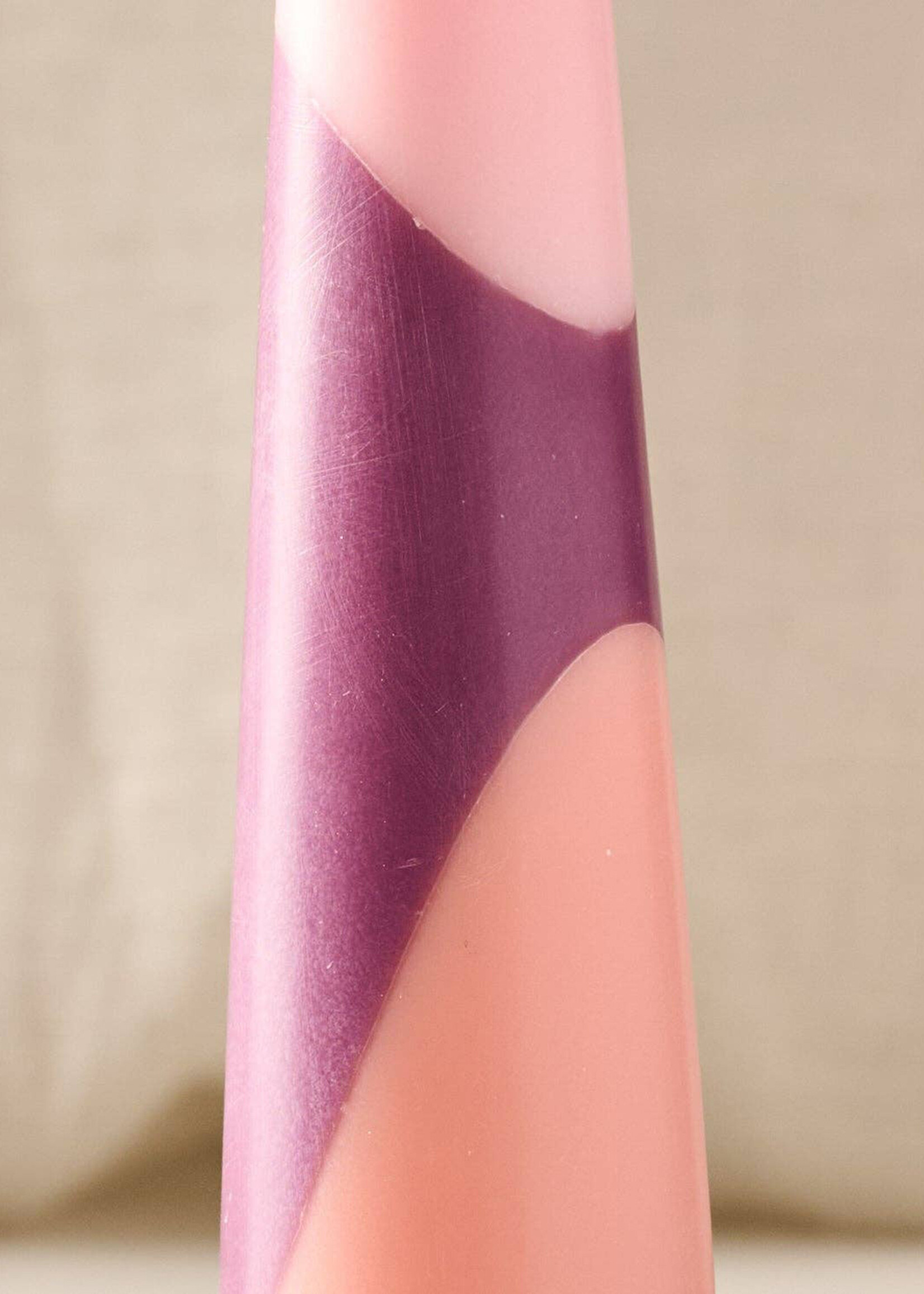 Ten Thousand Villages Esuk Palm Wax Cone Candle - Berry Tones