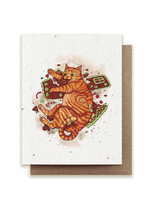 Small Victories Gingerbread Cat Plantable Card