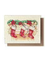 Small Victories Opossum Stockings Plantable Card