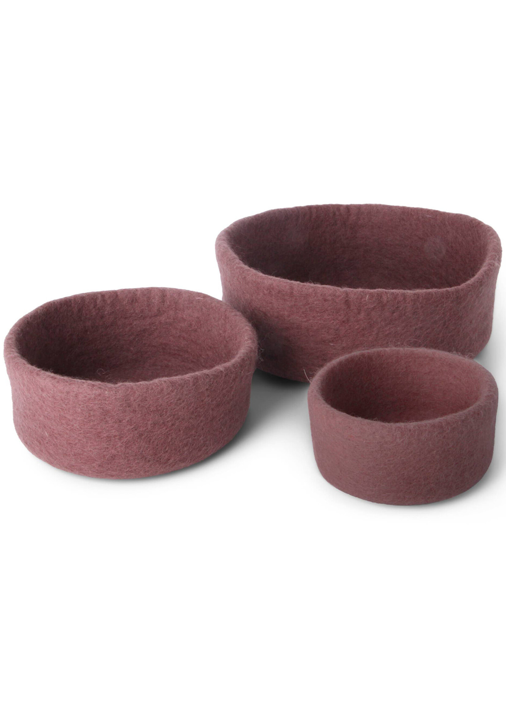 Gry and Sif Plum Felt Bowl