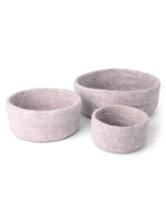 Gry and Sif Natural Grey Felt Bowl