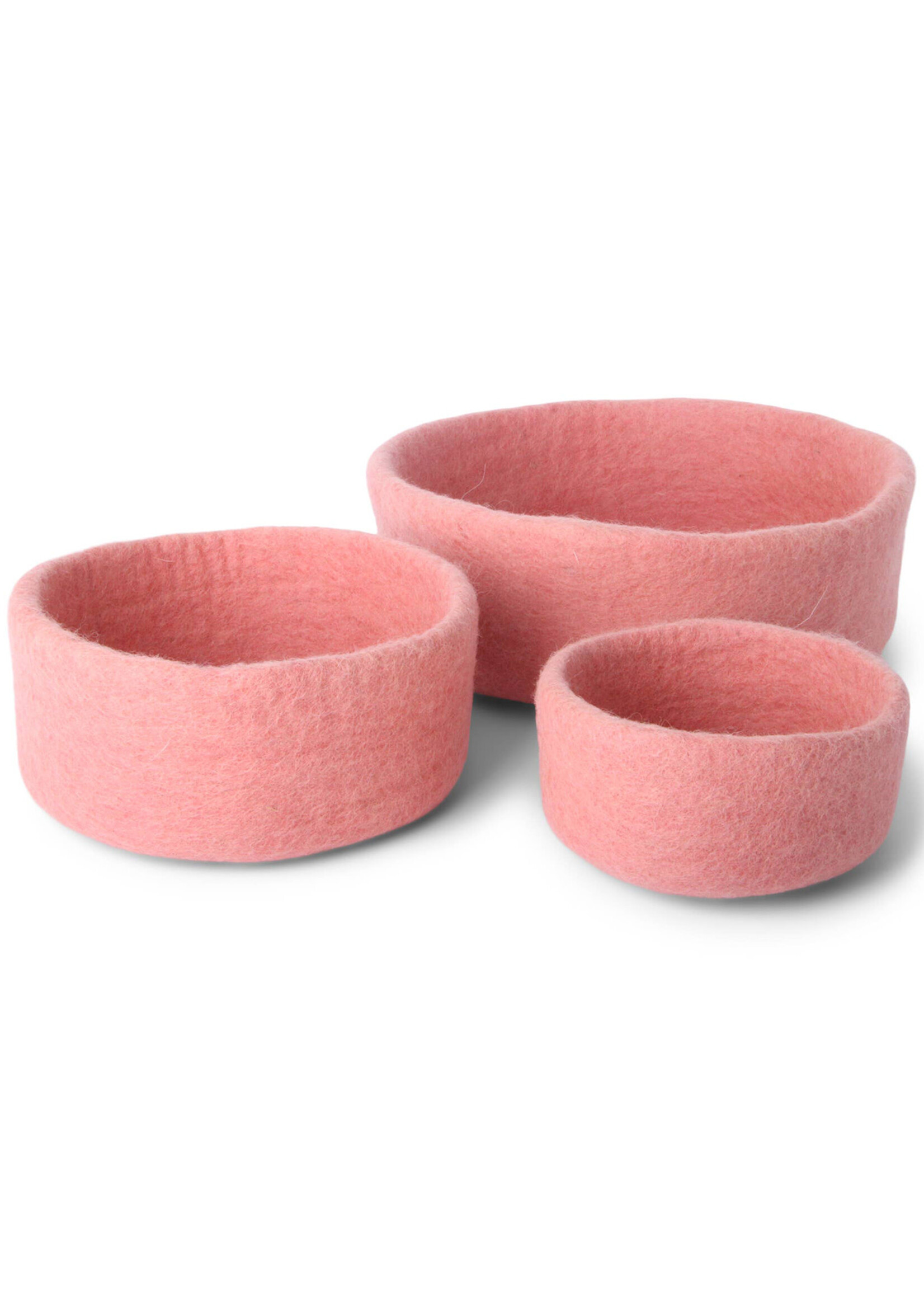 Gry and Sif Dusty Red Felt Bowl