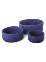 Gry and Sif Dark Blue Felt Bowl