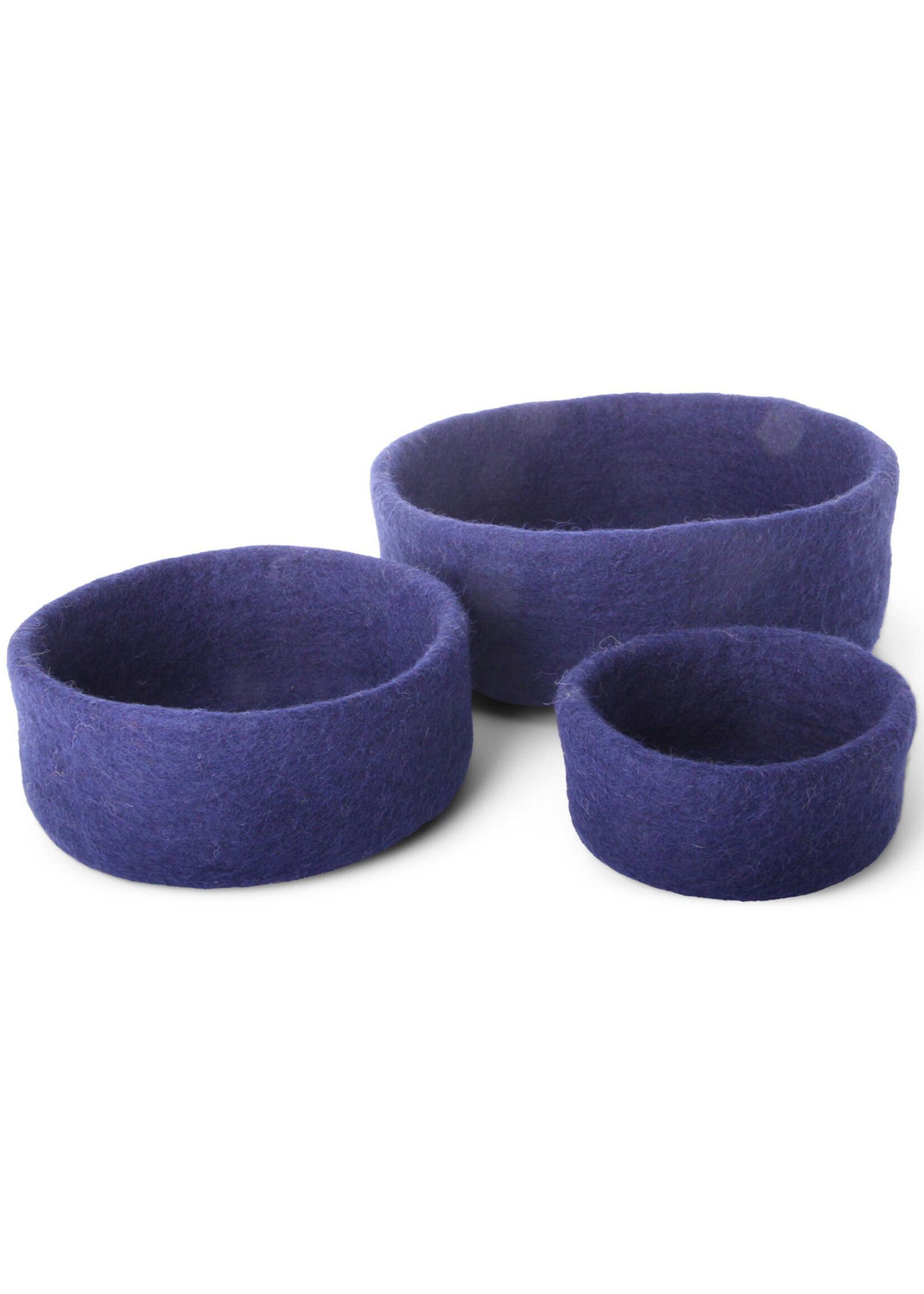 Gry and Sif Dark Blue Felt Bowl