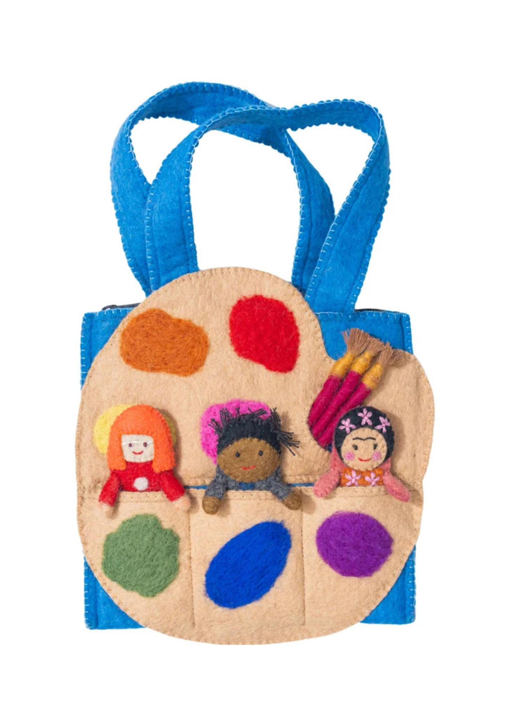 Global Goods Partners Artist Felt Puppets Bag
