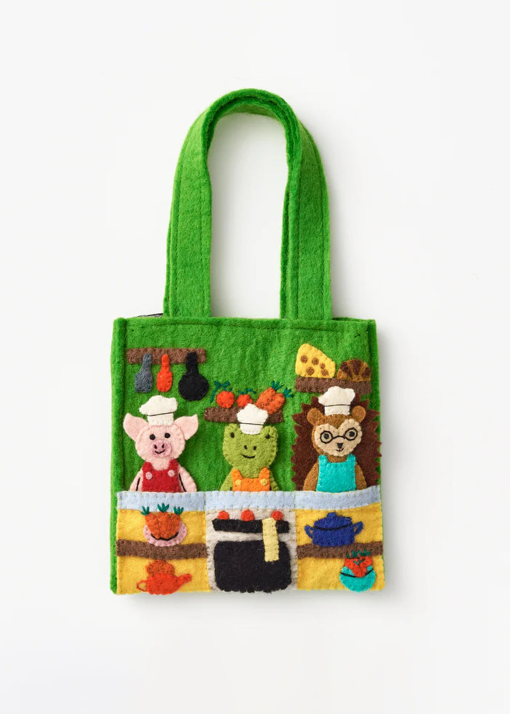 Global Goods Partners Chef Felt Puppets Bag