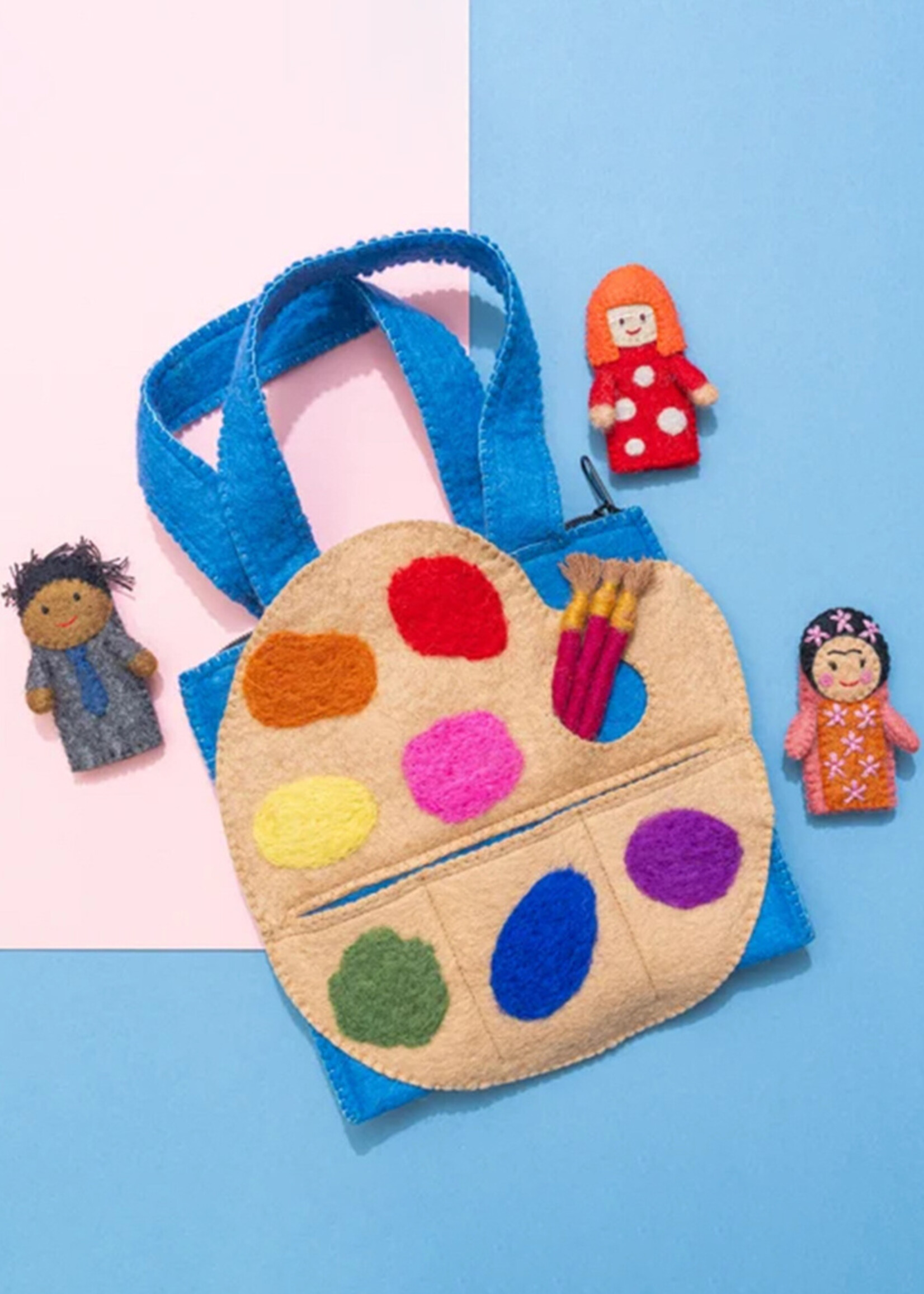 Global Goods Partners Artist Felt Puppets Bag
