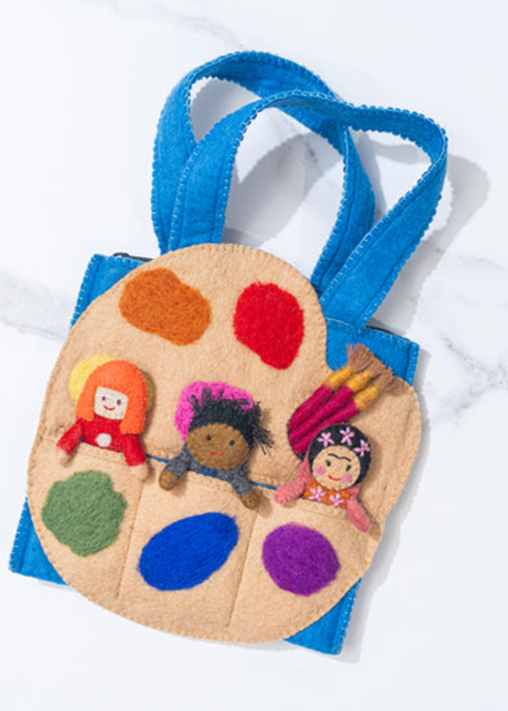 Global Goods Partners Artist Felt Puppets Bag
