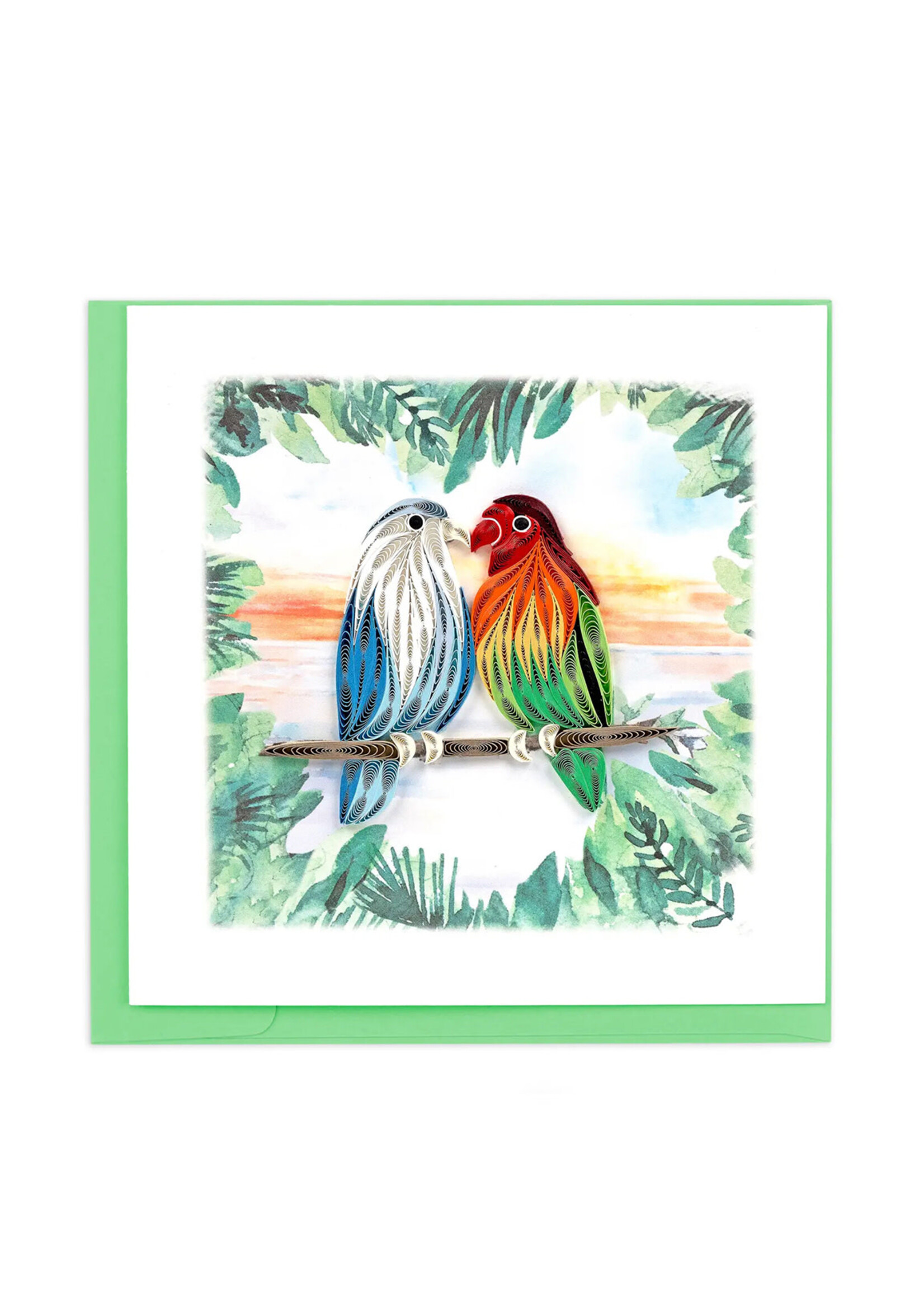 Quilling Cards Pair of Lovebirds Quilling Card