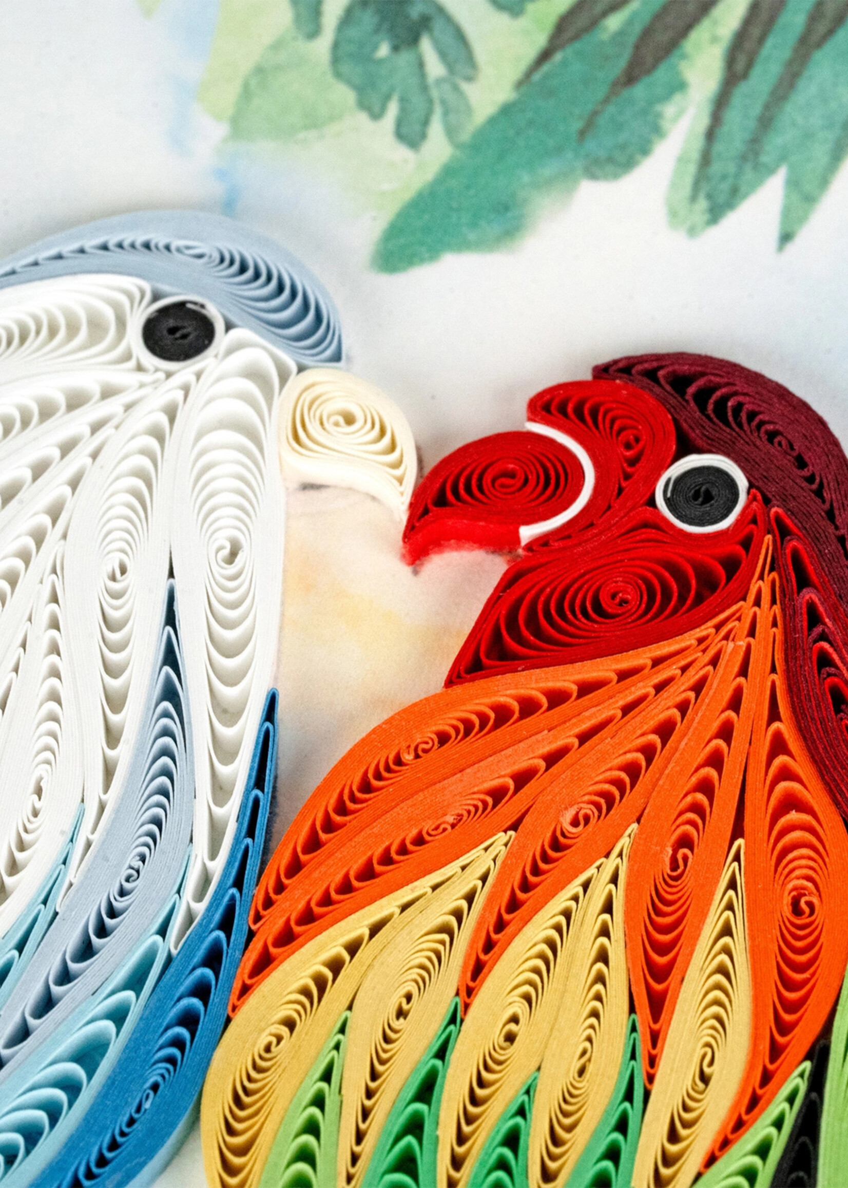 Quilling Cards Pair of Lovebirds Quilling Card