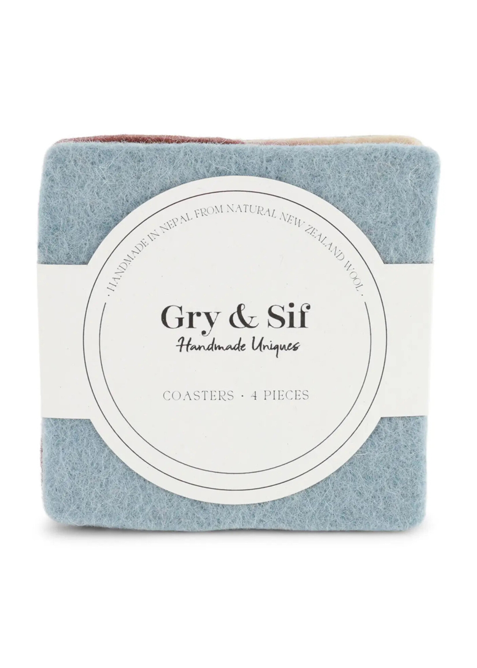 Gry and Sif Felt Coasters Set - Color Mix #3