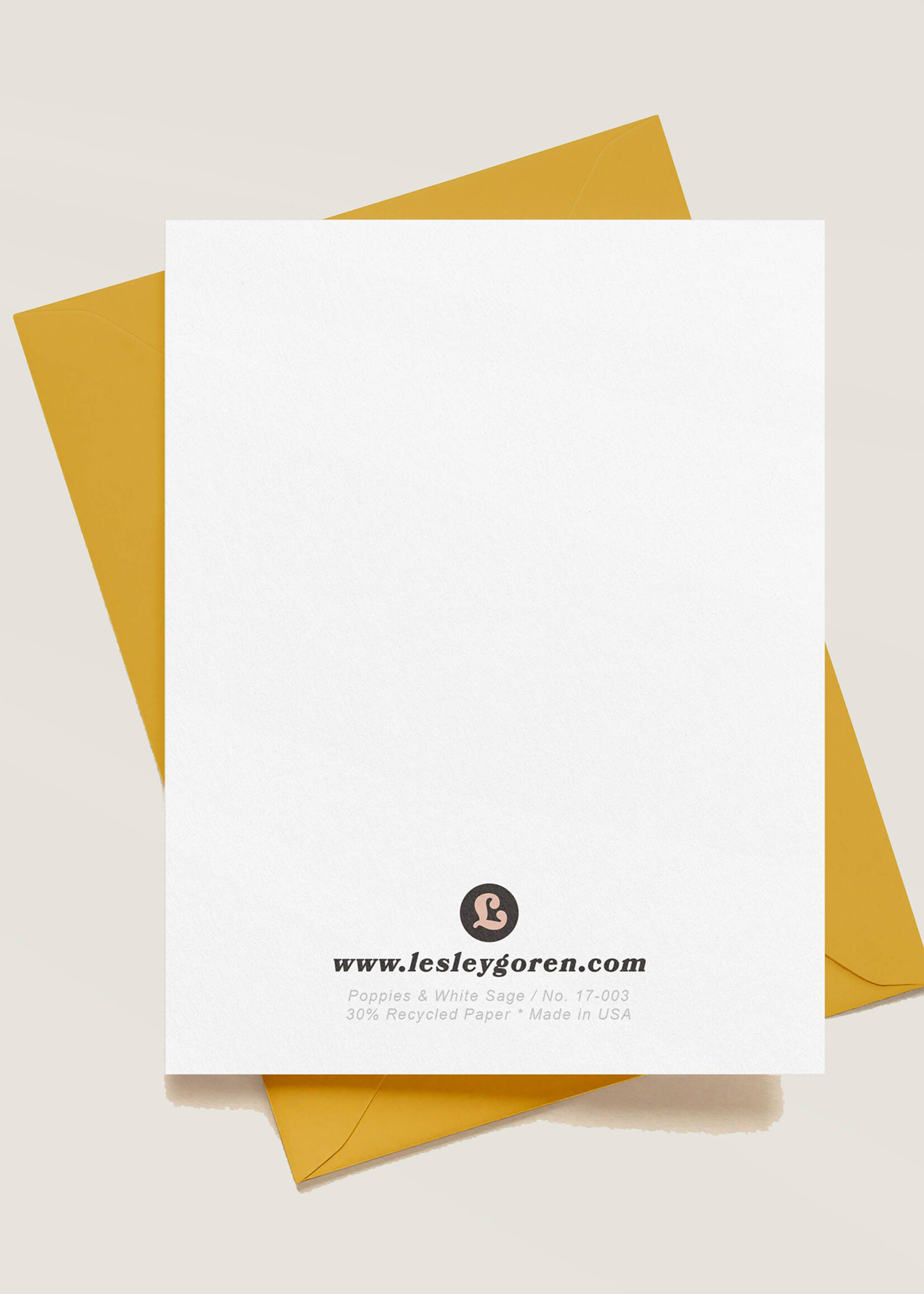 Lesley Goren Studio California Poppies & White Sage Card