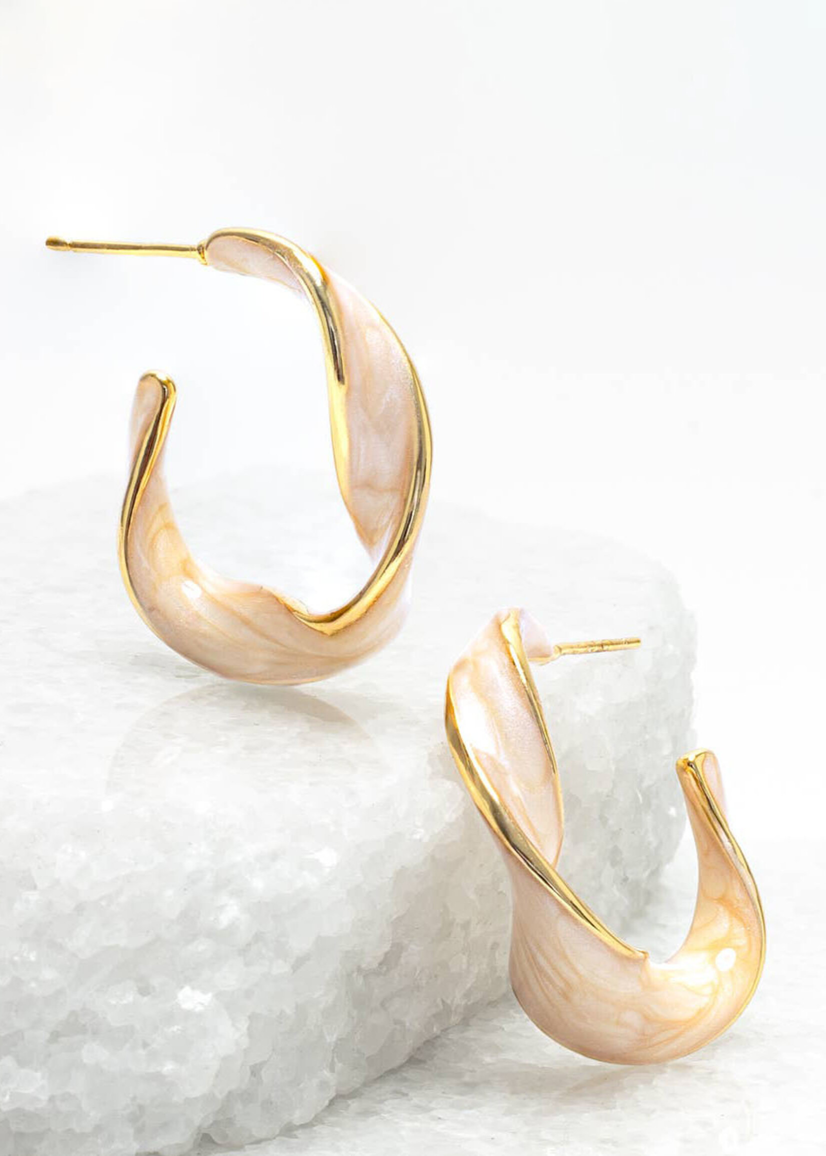 Starfish Project With a Twist Hoop Earrings - Soft Coral