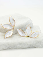 Starfish Project Pearly White Canopy Leaf Earrings