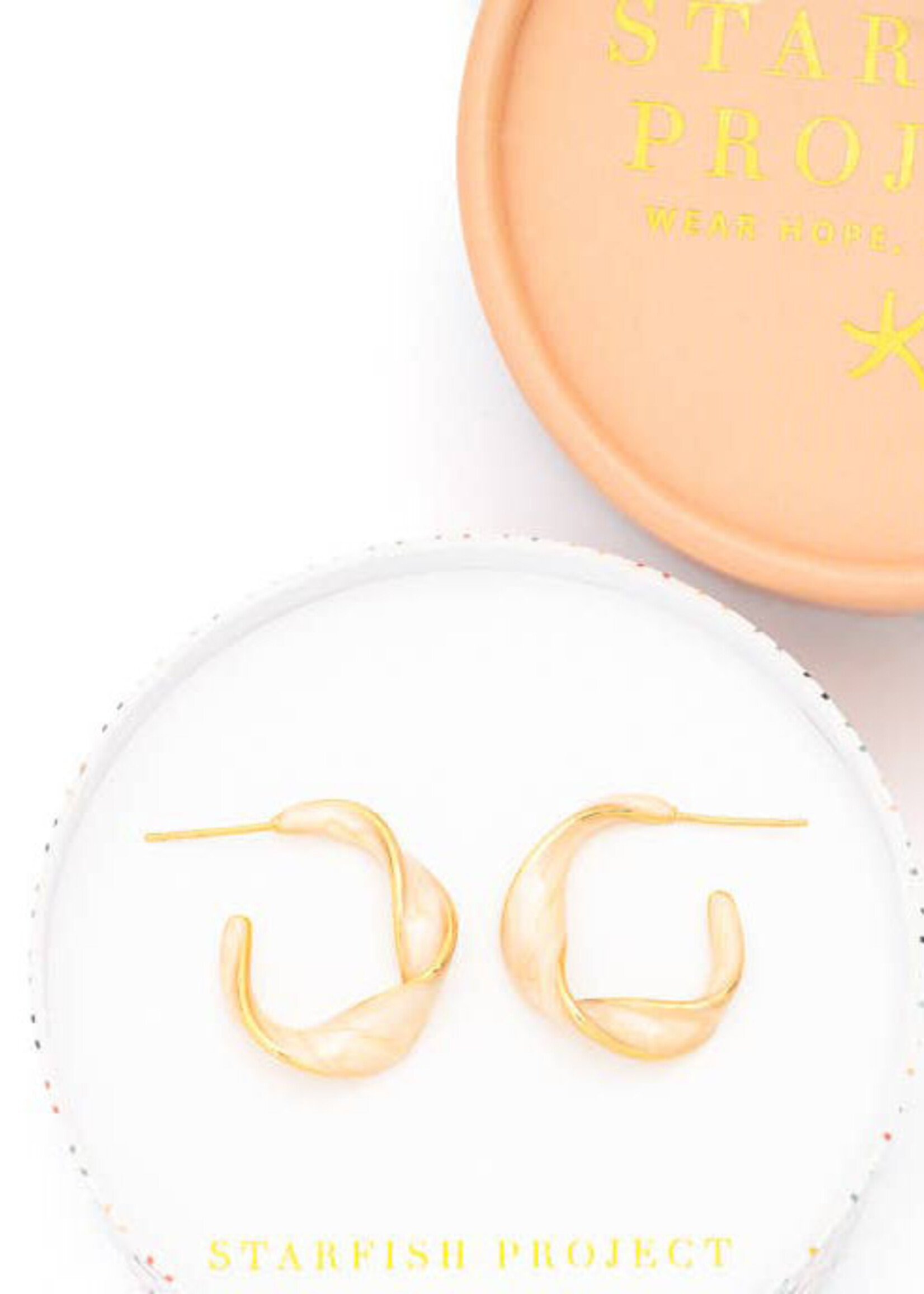 Starfish Project With a Twist Hoop Earrings - Soft Coral