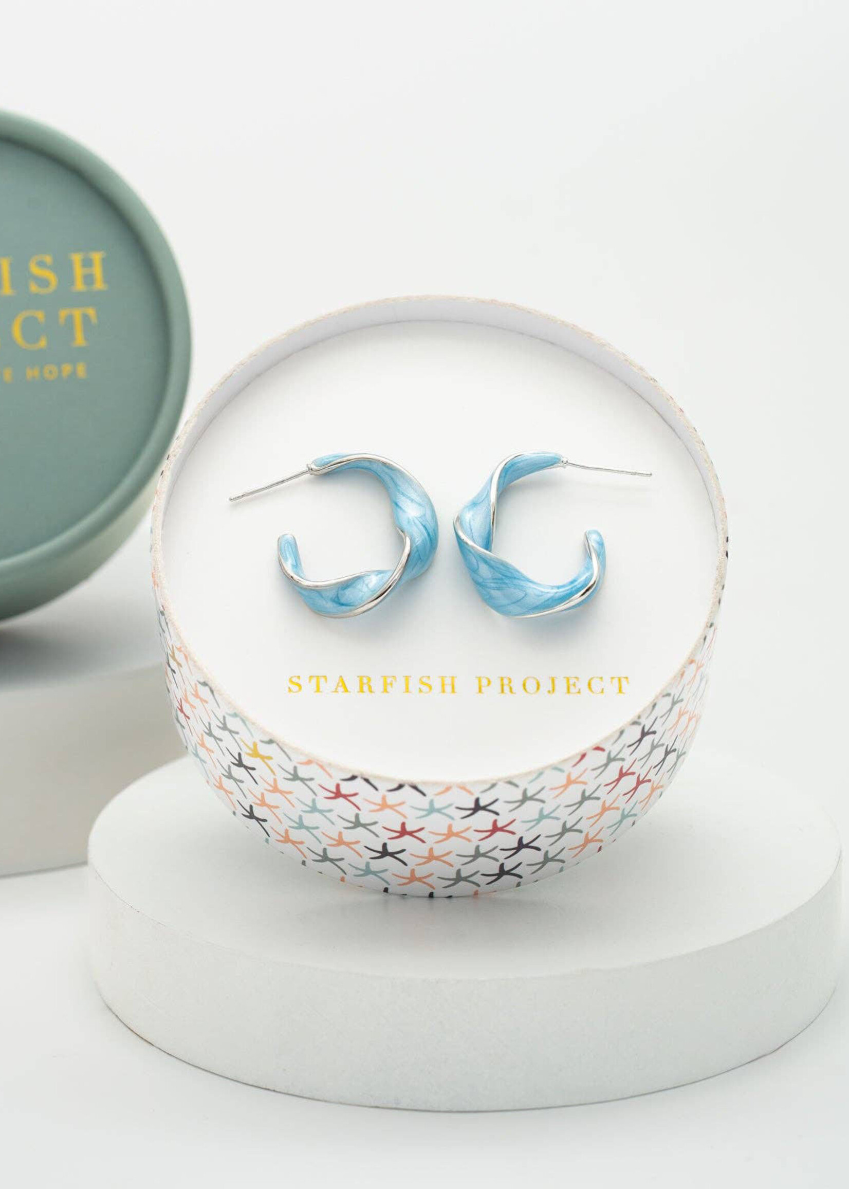 Starfish Project With a Twist Earrings - Sky Blue