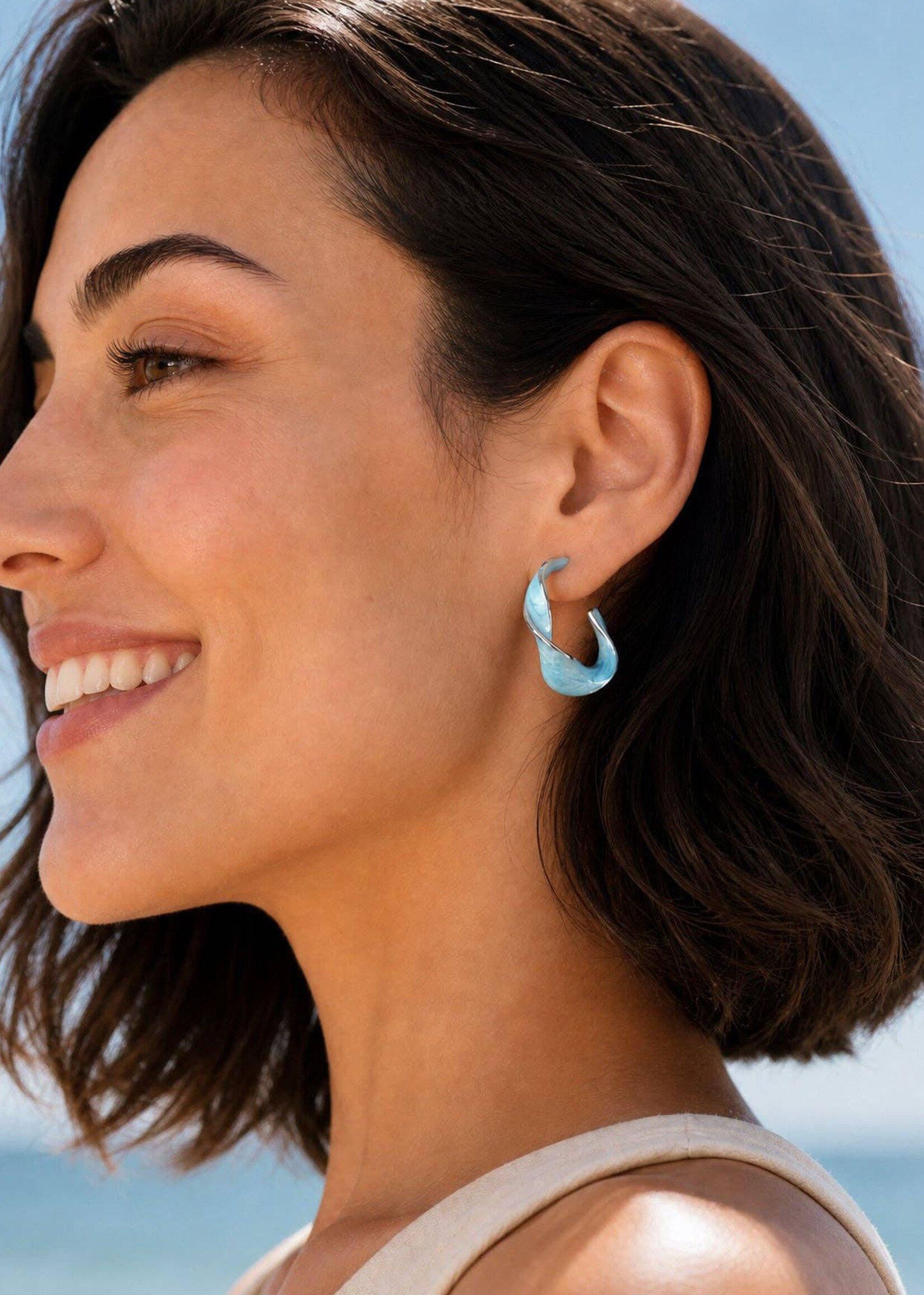 Starfish Project With a Twist Earrings - Sky Blue