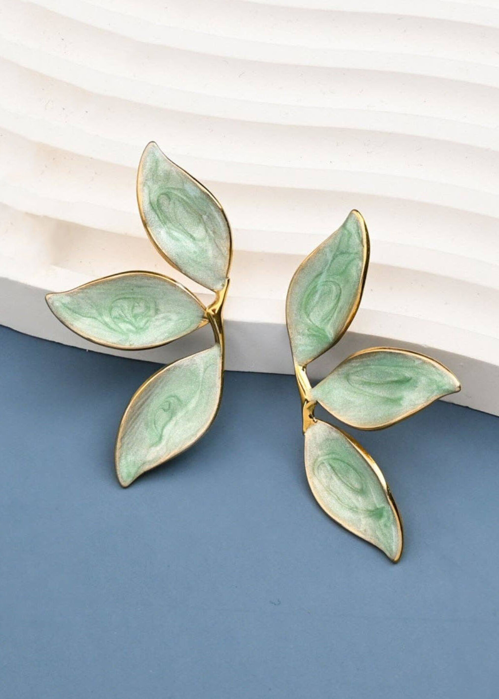 Starfish Project Mint Canopy Leaf Earrings