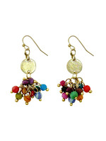 WorldFinds Kantha Milieu Charmed Cluster Earrings