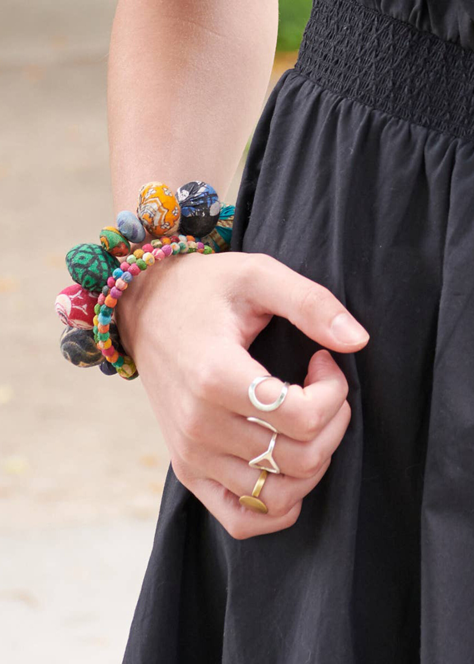WorldFinds Kantha Milieu Overlap Bracelet