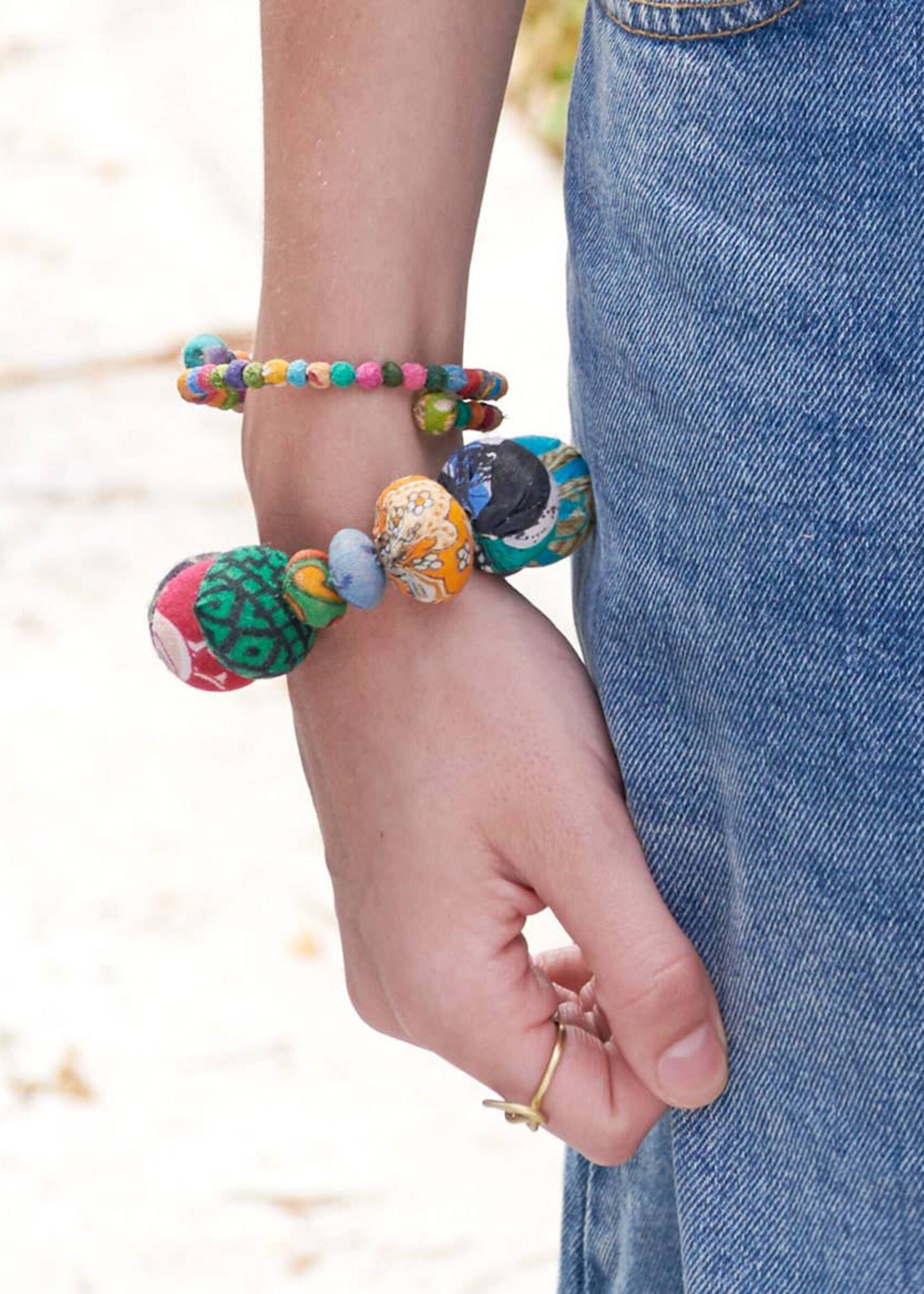 WorldFinds Kantha Milieu Overlap Bracelet