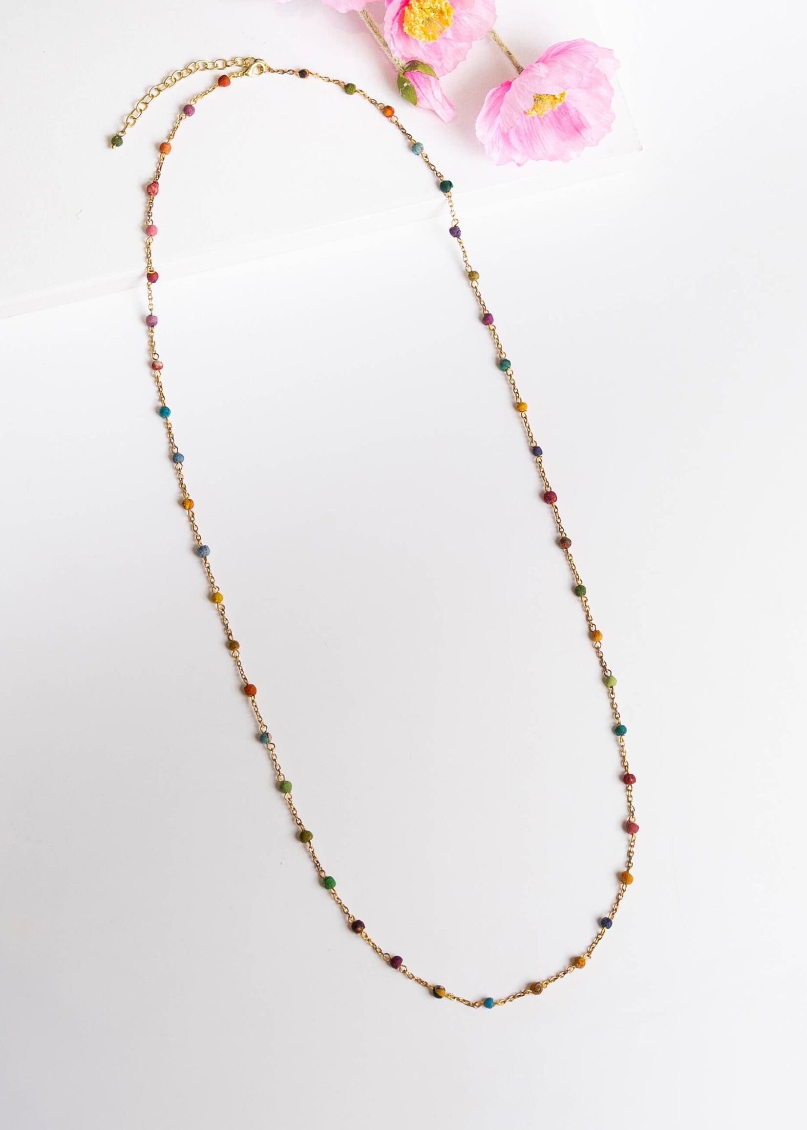 WorldFinds Dotted Kantha Milieu Necklace