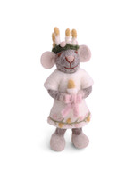 Gry and Sif Felt Grey Saint Lucia Mouse Ornament