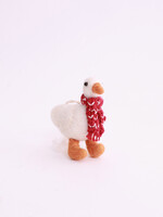 Gry and Sif Felt Goose with Scarf Ornament