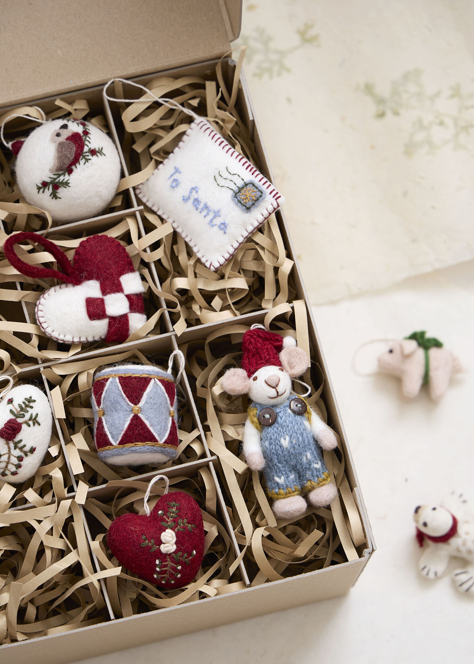 Gry and Sif Felt Bauble Ornament - Bird