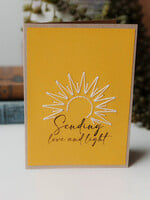 Rosie's Boutique Haiti Handstitched Card -  Sending Love & Light Sun