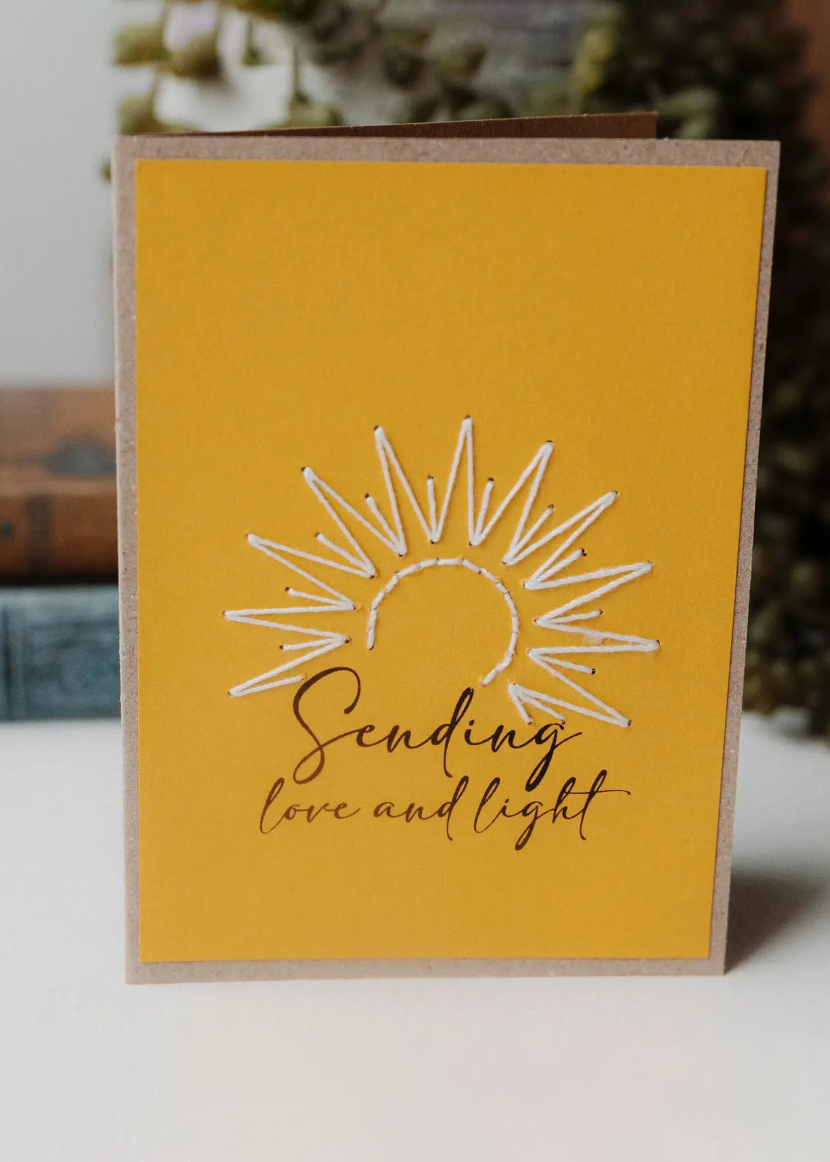 Rosie's Boutique Haiti Handstitched Card -  Sending Love & Light Sun