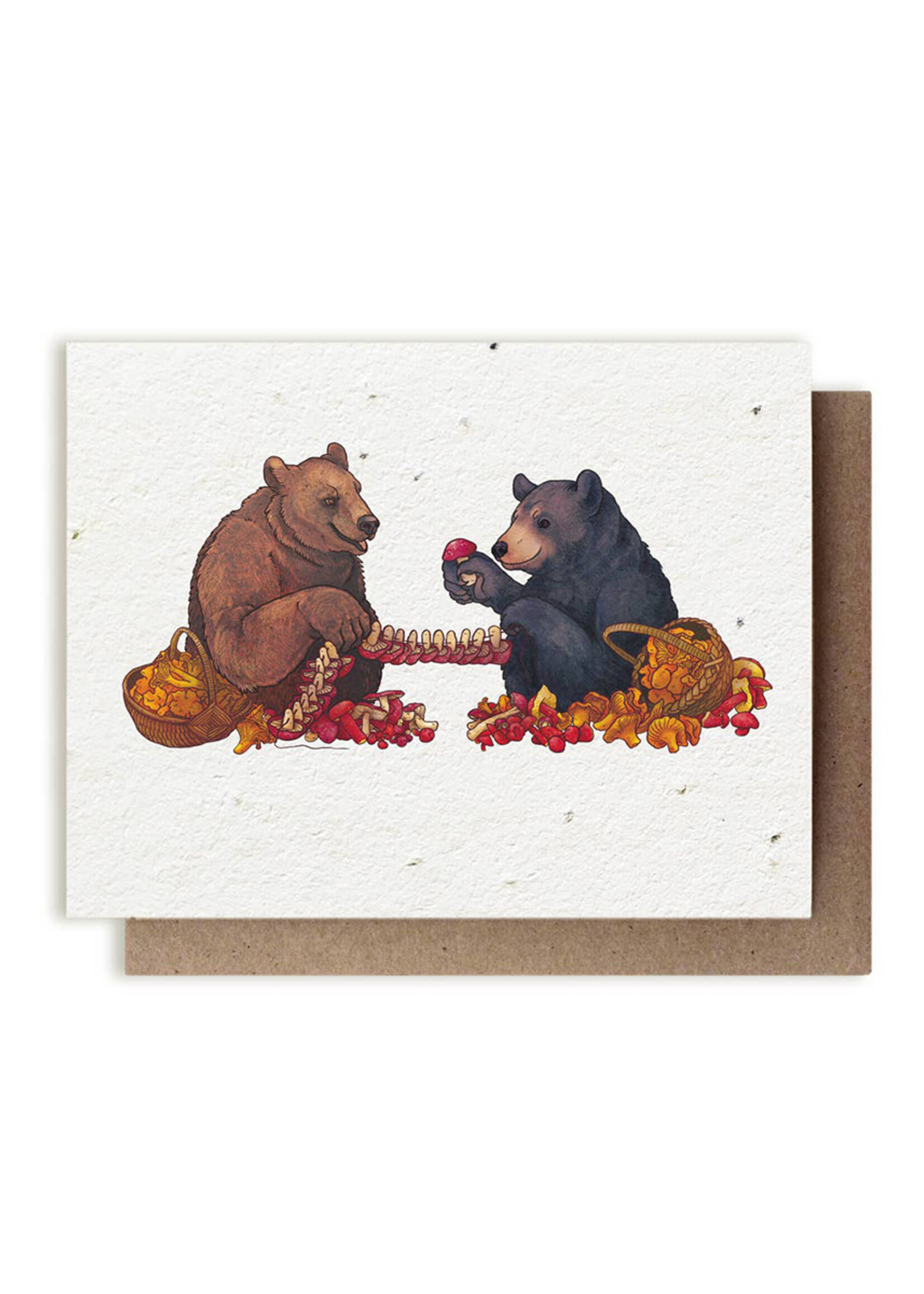 Small Victories Bears and Mushrooms Plantable Card