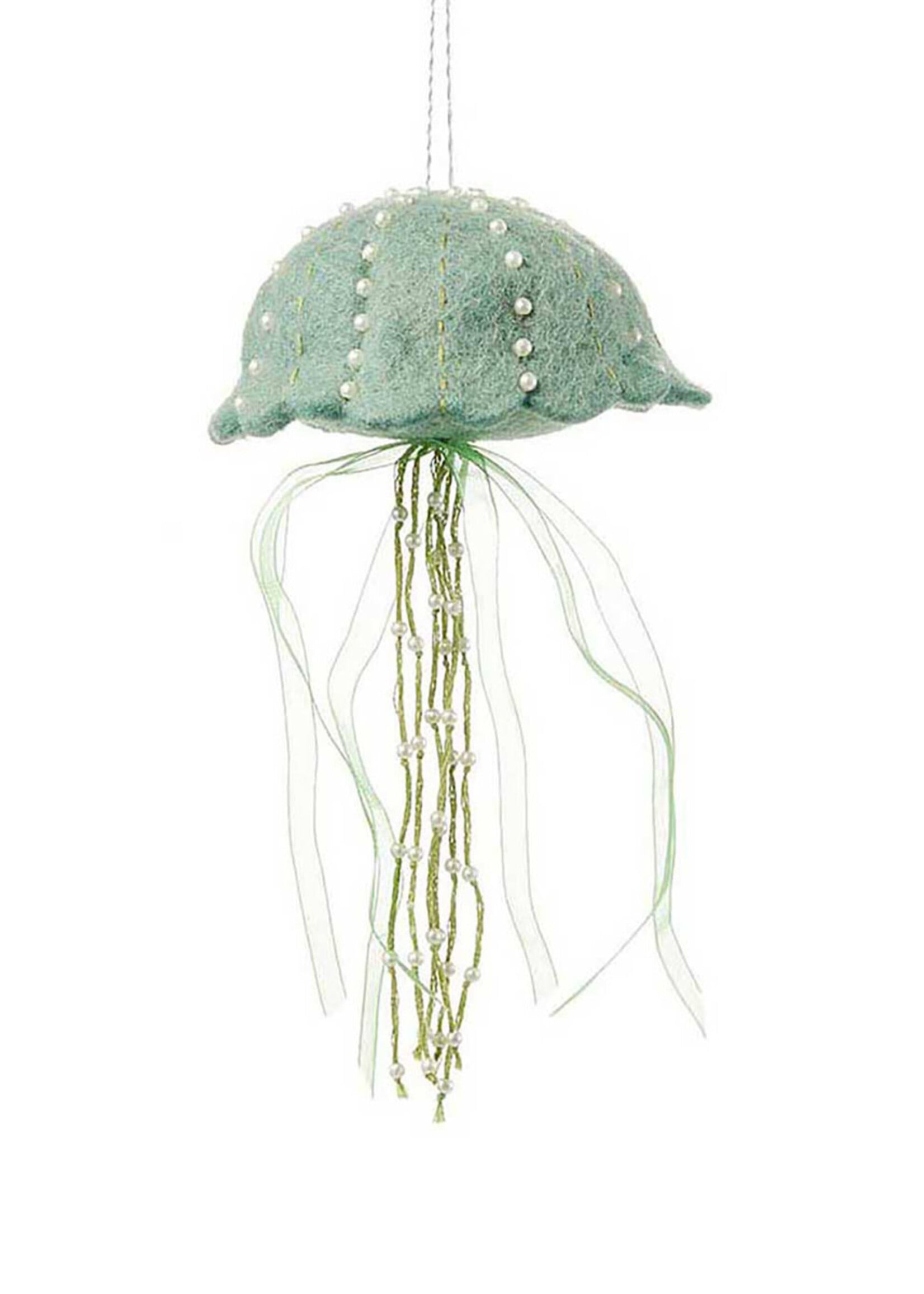 SERRV Felt Jellyfish Sea Shimmer Ornament