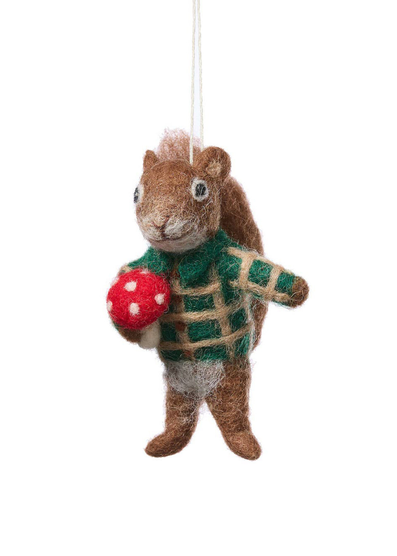 SERRV Foraging Squirrel with Mushroom Ornament