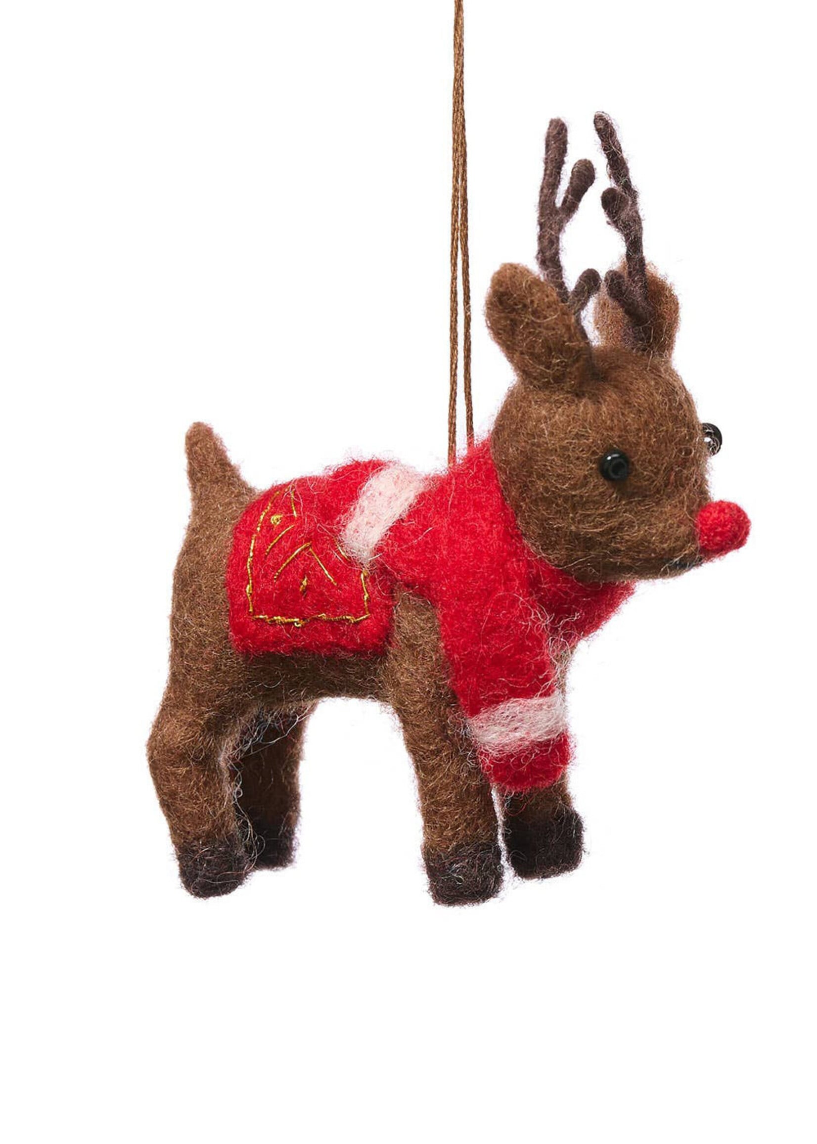 SERRV Felt Festive Rudolph Ornament