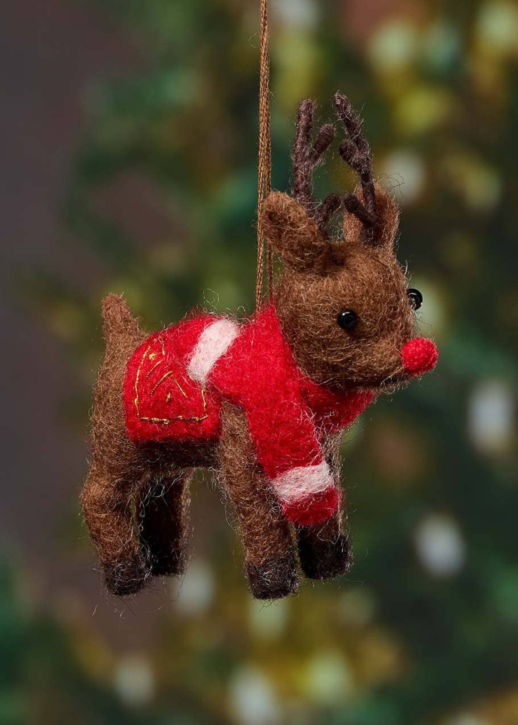 SERRV Felt Festive Rudolph Ornament