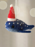Ten Thousand Villages Felt Mobi Blue Whale Ornament