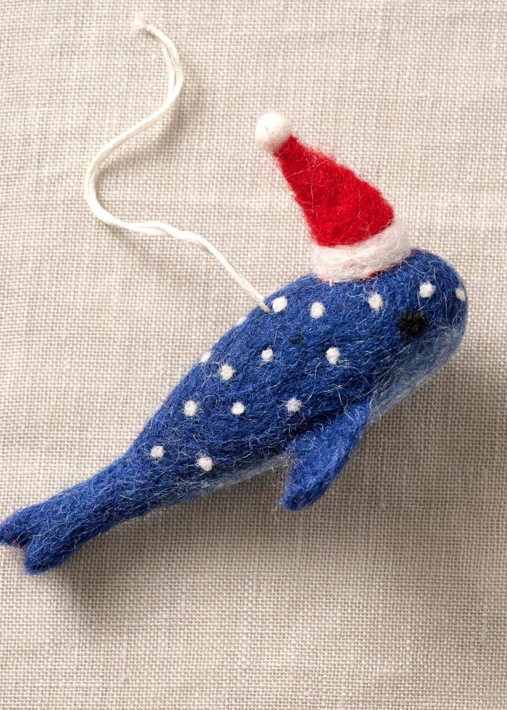 Ten Thousand Villages Felt Mobi Blue Whale Ornament
