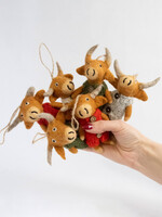 The Winding Road Felt Highland Cow Ornament